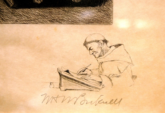 Figure 2. Small pencil drawings by Pyle with Bicknell’s signature