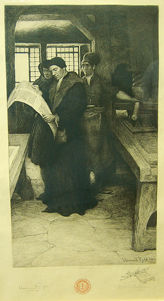 Figure 5. Caxton at his press