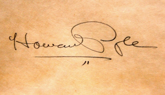 Figure 7. Howard Pyle’s signature